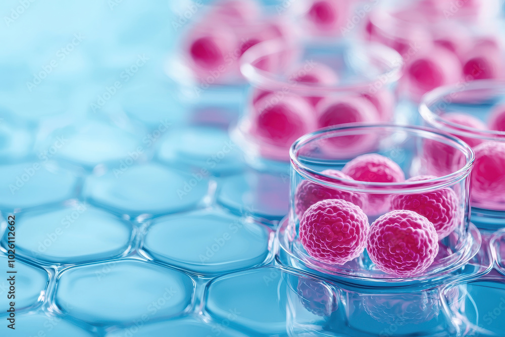 A preclinical research team testing new drug formulations on cell cultures A preclinical research team testing new drug formulations on cell cultures