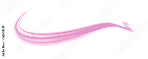 Speed of light concept png background. Vector PNG glitter light fire flare trace. Abstract image of speed motion on the road. 