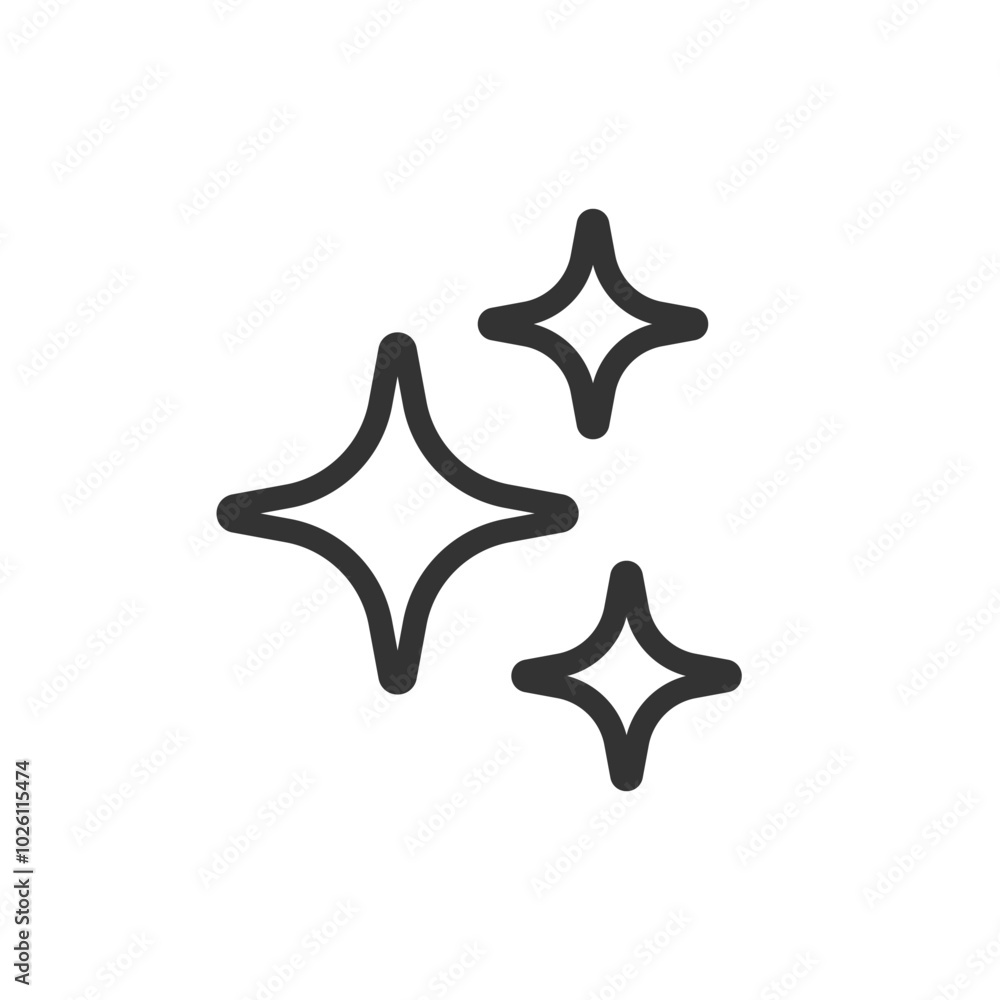 Star sparcle flat outline vector icon Star sparcle flat outline vector icon