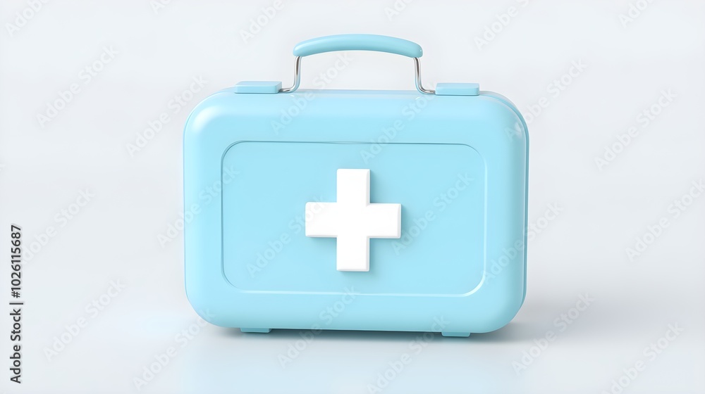 Obraz premium First Aid Kit, Pastel Blue
