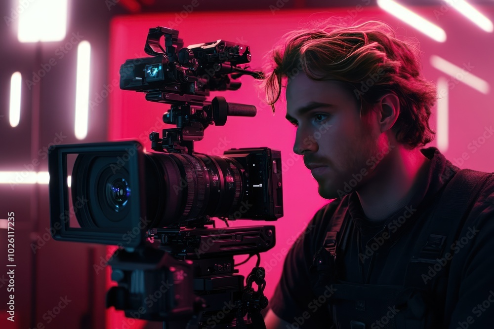 Young Filmmaker Working with Camera Equipment Young Filmmaker Working with Camera Equipment