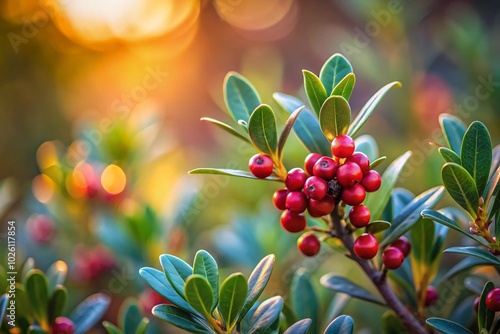 Minimalist Mountain Pepper Shrub Landscape - Nature's Aromatic Beauty