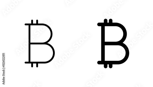 Bitcoin icon concept. Stock vector