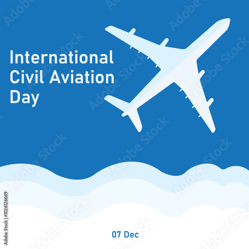 vector graphic of International Civil Aviation Day good for national International Civil Aviation Day celebration. flat design. flyer design.flat illustration.