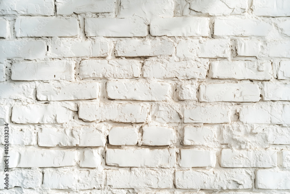 white brick wall with a few cracks and a few holes. The wall is very plain and simple white brick wall with a few cracks and a few holes. The wall is very plain and simple