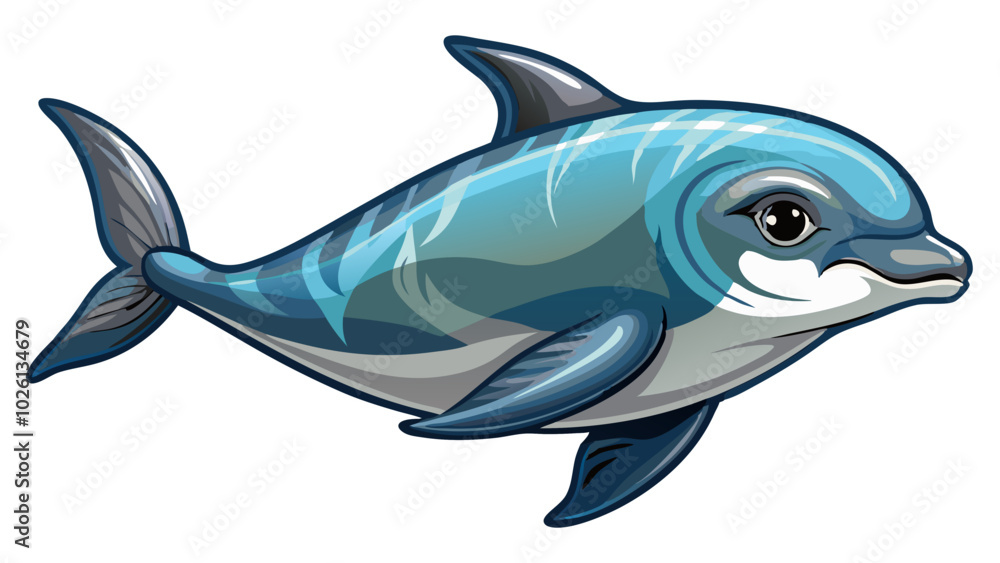 Obraz premium dolphin isolated vector, dolphin vector art 