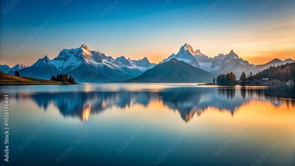 Serene Minimalist Photography of Bernese Mountain Landscape in Switzerland Serene Minimalist Photography of Bernese Mountain Landscape in Switzerland
