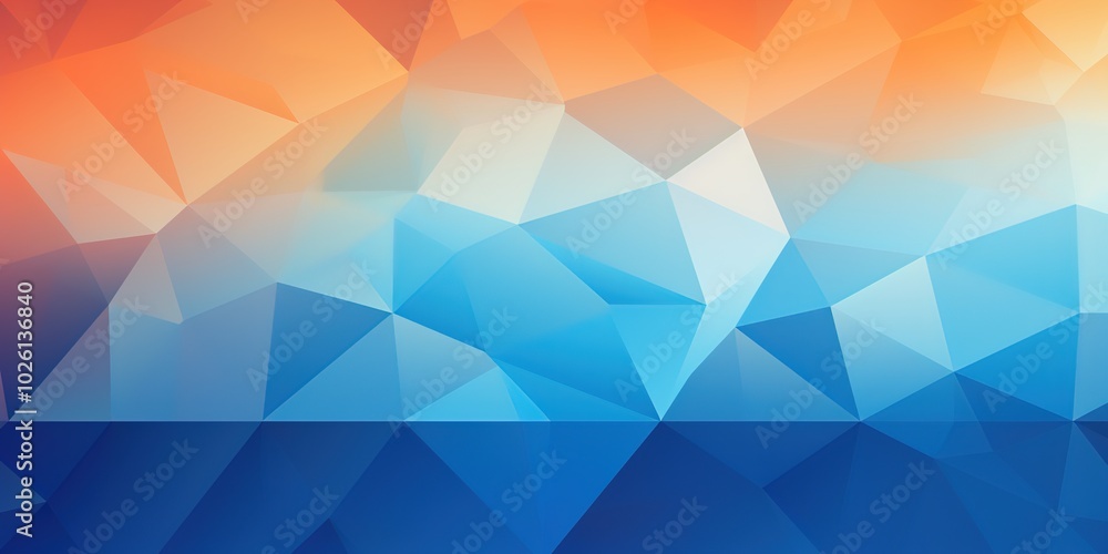 Obraz premium A colorful abstract background with orange and blue triangles
