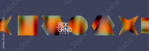 Fluid color geometric shapes abstract background. Vector Illustration For Wallpaper, Banner, Background, Card, Book Illustration, landing page