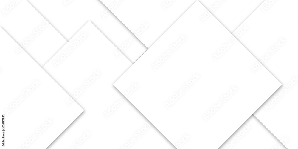 Abstract elegant gray and white squares pattern background texture. Elegant abstract background with grey lines with shadow. white paper transparent material in triangle technology and square shape.