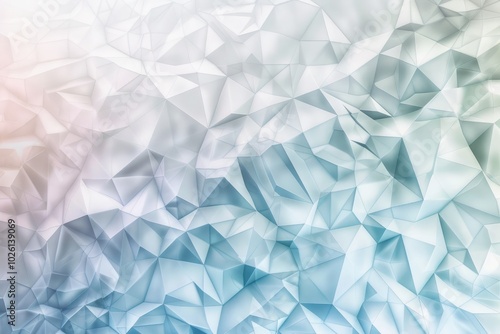 Abstract Geometric Background with White and Blue Triangles