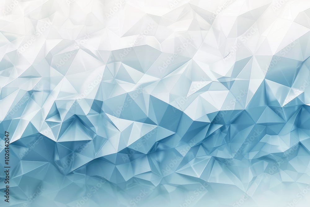 Abstract Blue and White Geometric Polygonal Pattern Abstract Blue and White Geometric Polygonal Pattern