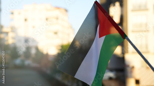 Schilderij op canvas Palestine flag. The Palestinian resistance to Israel.