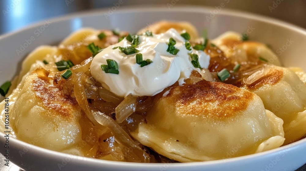 Pierogies with Onions. Pierogies with Onions.