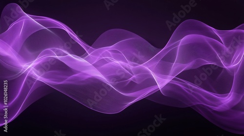 Elegant purple sound wave pattern with smooth, undulating lines. Perfect for creating a modern and artistic digital visual