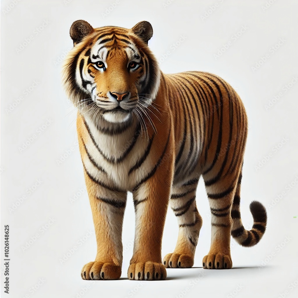 Obraz premium tiger on white background