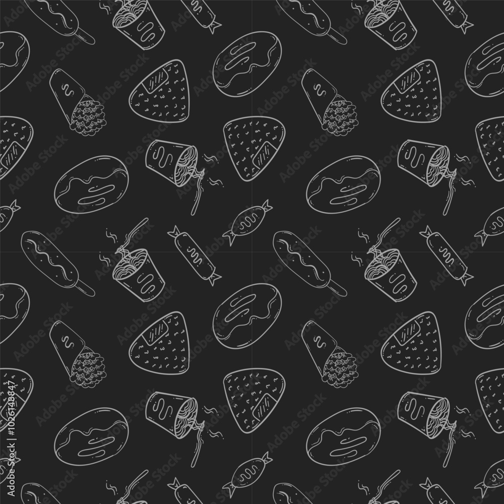 food pattern. doodle food pattern. seamless pattern of food and beverage. hand drawn food pattern background food pattern. doodle food pattern. seamless pattern of food and beverage. hand drawn food pattern background