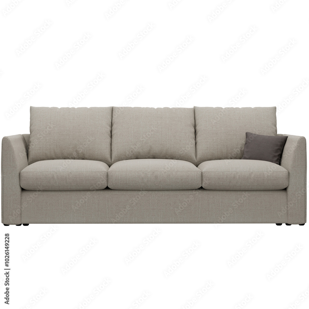 3d render gray sofa home decor with transparent background 3d render gray sofa home decor with transparent background