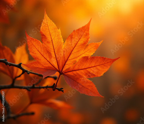 Vibrant hues of orange illuminate the autumnal atmosphere with warm tones._00003_