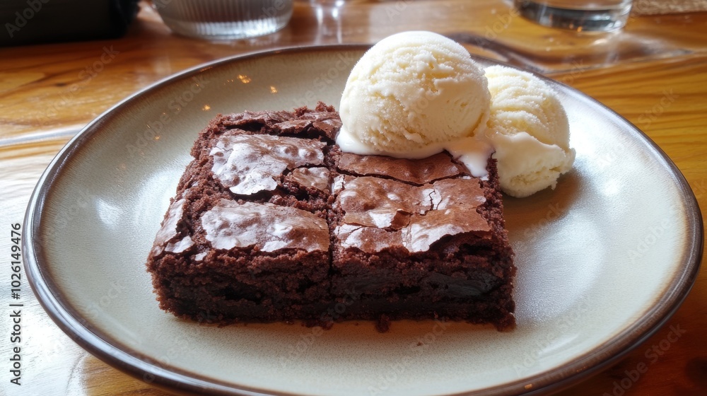 Brownie and Ice Cream. Brownie and Ice Cream.