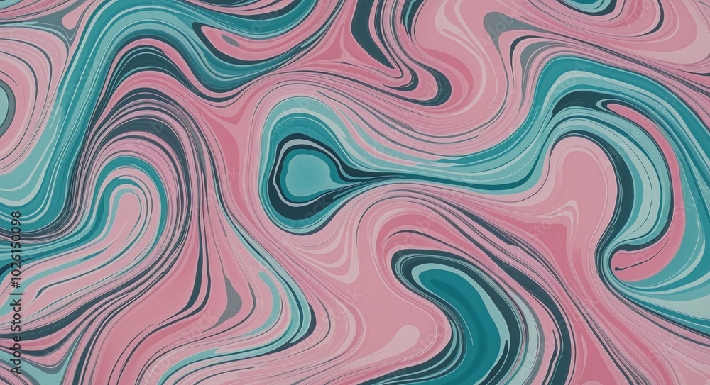 Bold Abstract Pattern with LightBlue, Cyan, and Pink Organic Shapes Bold Abstract Pattern with LightBlue, Cyan, and Pink Organic Shapes