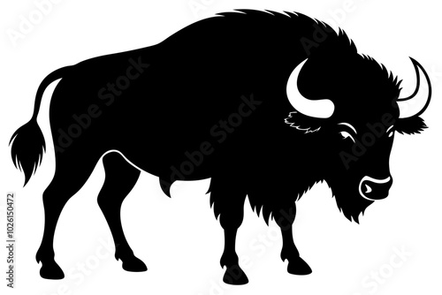 buffalo silhouette vector illustration