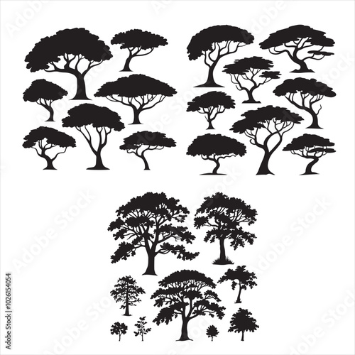 forest tree silhouette	