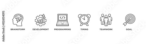 Hackathon icon - vector illustration . hackathon, brainstorm, development, programming, timing, speed, teamwork, goal, infographic, template, concept, banner, pictogram, icon set, icons