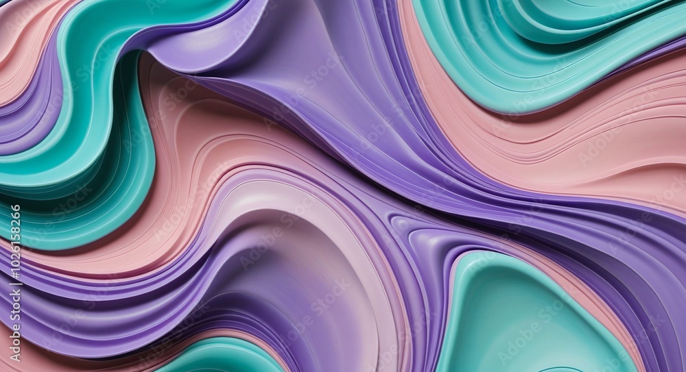 Bold Abstract Pattern with Lavender, Cyan, and MistyRose Organic Shapes Bold Abstract Pattern with Lavender, Cyan, and MistyRose Organic Shapes