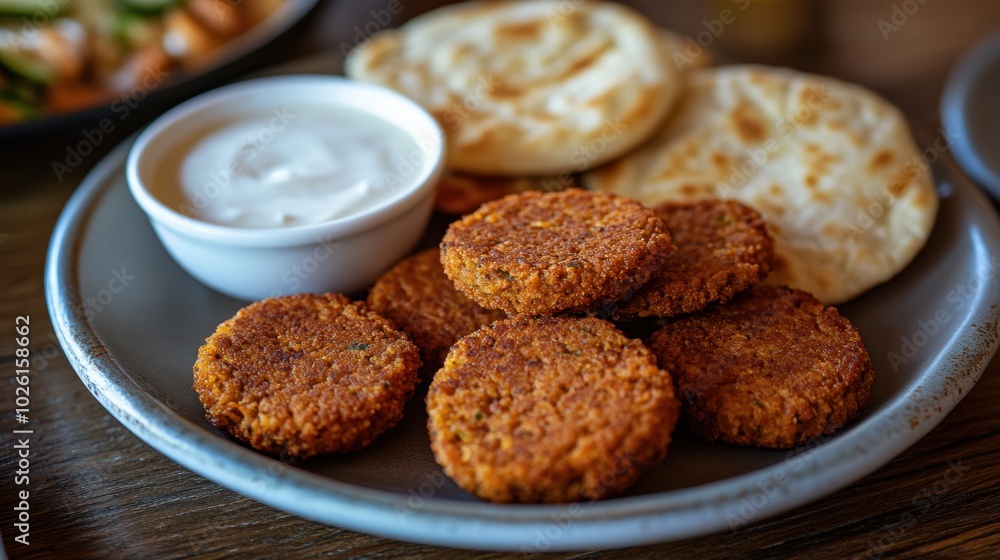 Falafel with Pita Bread. Falafel with Pita Bread.