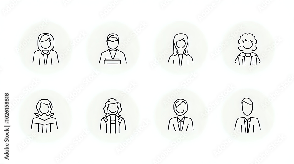 people human person thin line icon set containing participants group team organization community people human person thin line icon set containing participants group team organization community