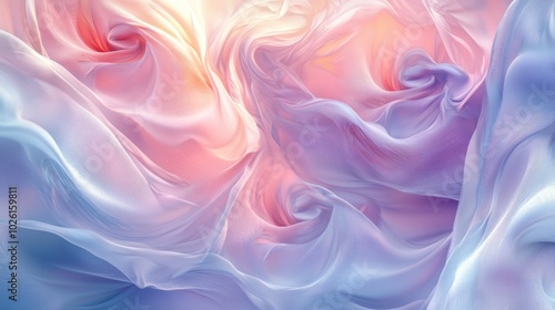 A soft, abstract background with swirling shapes in pastel colors