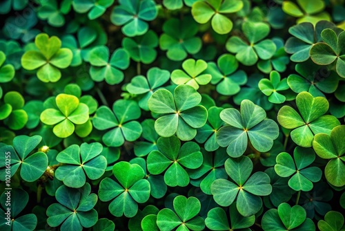 Textured Clover Leaves Landscape for St. Patrick's Day Celebration