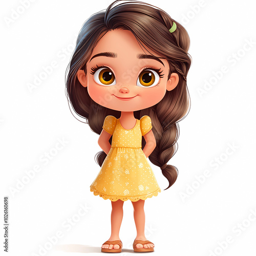 little girl cartoon