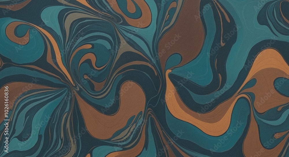 Bold Abstract Pattern with DarkSlateBlue, Cyan, and SaddleBrown Organic Shapes Bold Abstract Pattern with DarkSlateBlue, Cyan, and SaddleBrown Organic Shapes