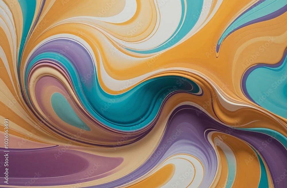 Abstract Fluid Composition with RebeccaPurple, Cyan, Sienna, Gold, and Goldenrod Overlapping Shapes Abstract Fluid Composition with RebeccaPurple, Cyan, Sienna, Gold, and Goldenrod Overlapping Shapes