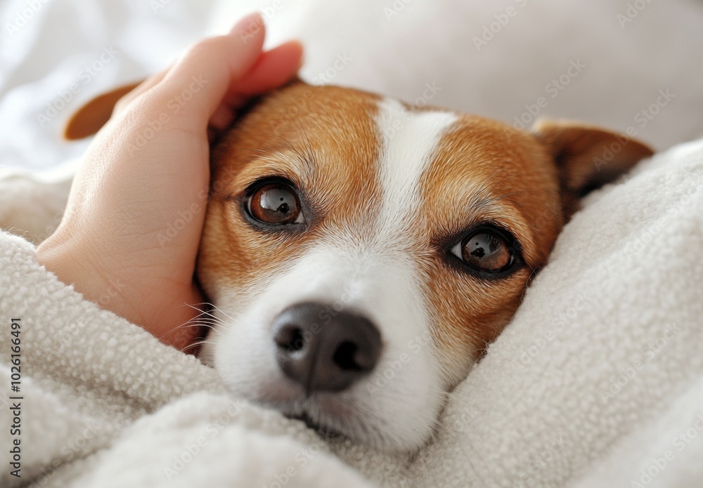 Dog Petting Close Up. Dog Petting Close Up.