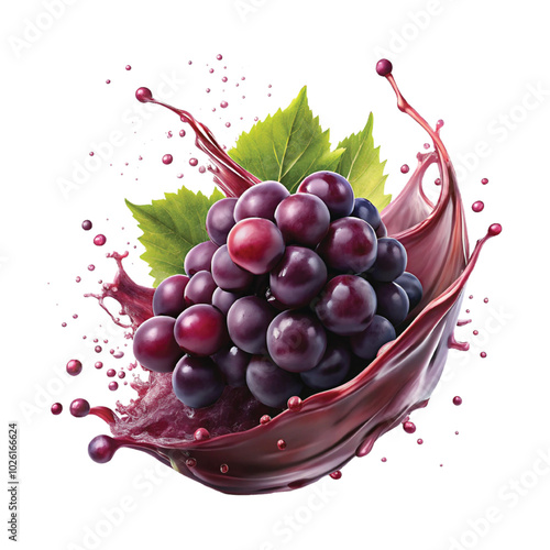 fresh grapes splash png design 