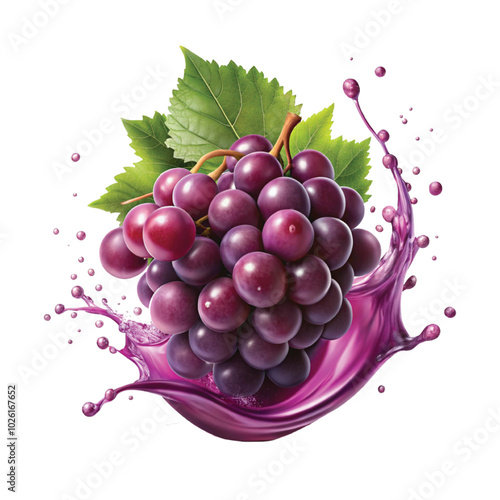 fresh grapes splash png design 