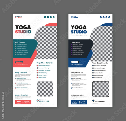 
Yoga Marketing Rack Card or Dl Flyer design