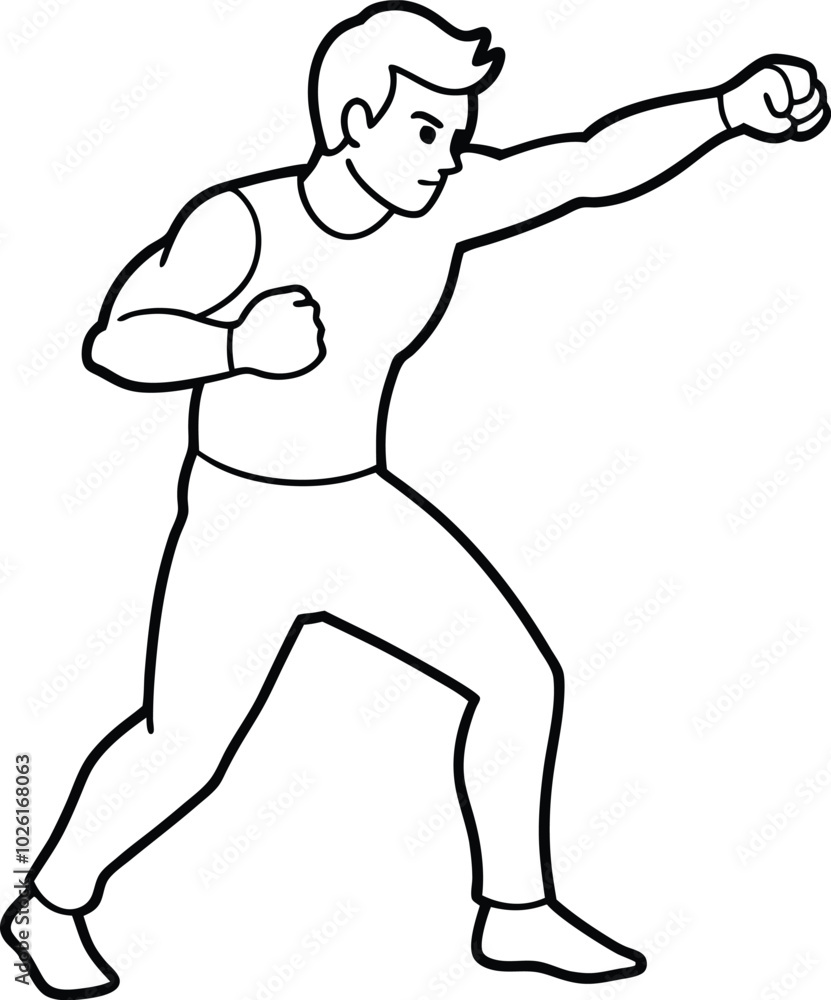 A man punching line drawing vector. Boxing, Kickboxing male player outline in graffiti tags, street art pattern illustration, emblem shield badge. Male athlete boxer single line art illustration. A man punching line drawing vector. Boxing, Kickboxing male player outline in graffiti tags, street art pattern illustration, emblem shield badge. Male athlete boxer single line art illustration.