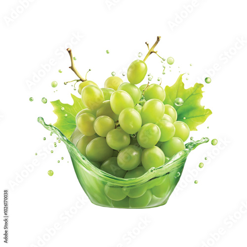 fresh grapes splash png design 