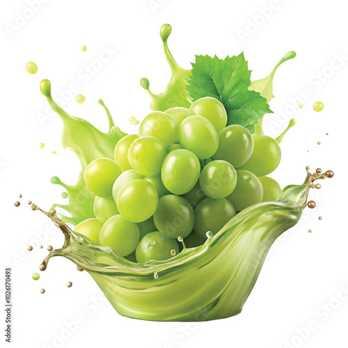 fresh grapes splash png design 