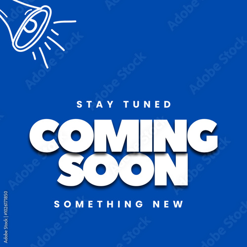 coming soon on dark blue background vector illustration