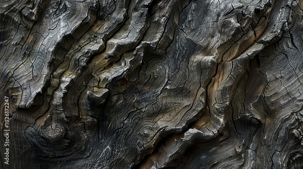 Intricate patterns of tree bark reveal the beauty of nature's textures in a forest setting Intricate patterns of tree bark reveal the beauty of nature's textures in a forest setting