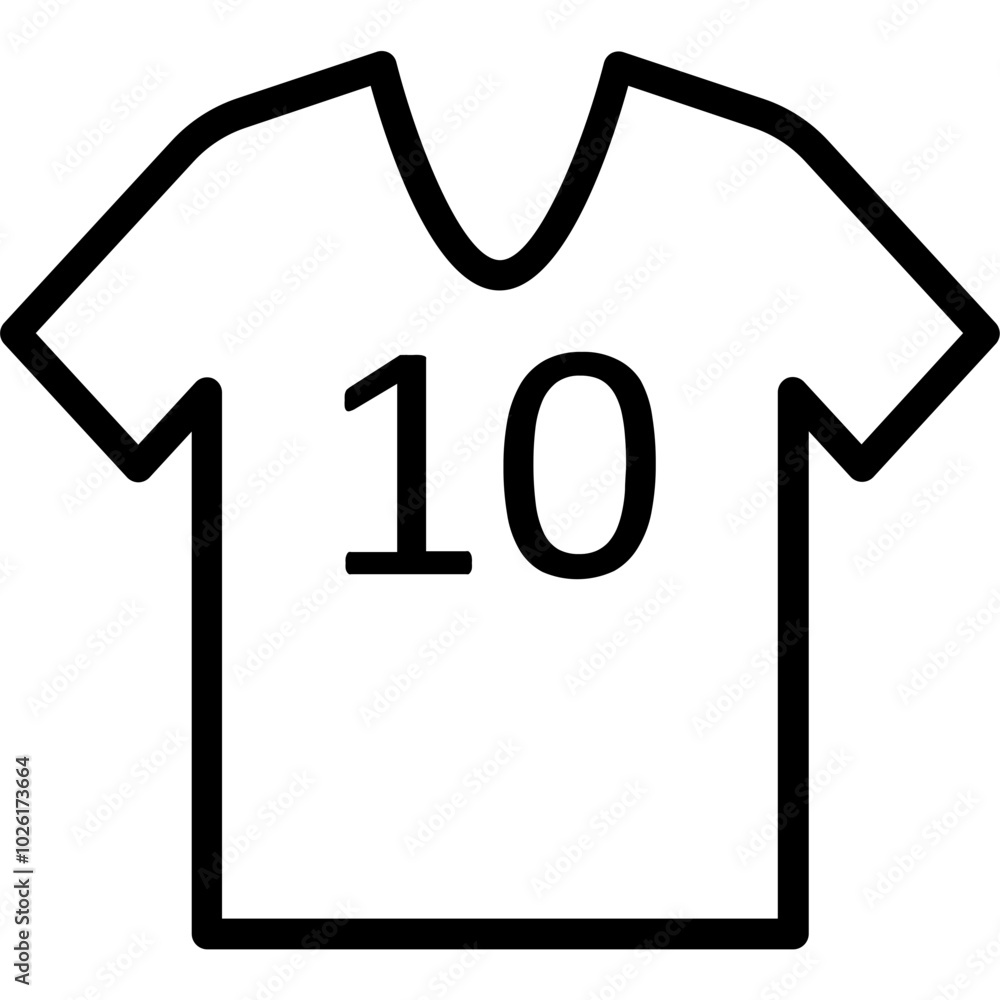 Sports Shirt vector icon in outline style Sports Shirt vector icon in outline style
