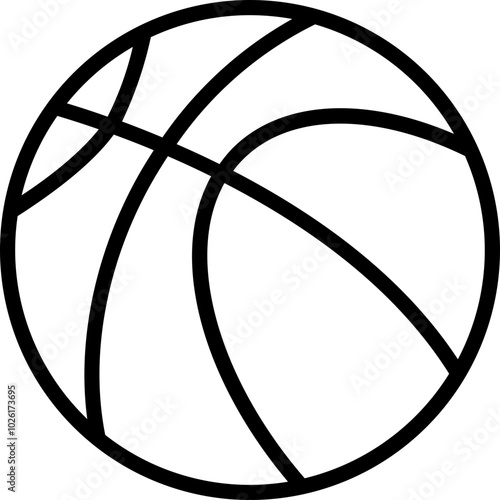 Ball vector icon in outline style 