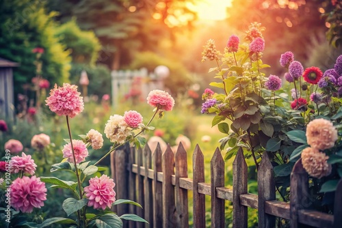 Vintage Style Photography of Herbstanemone Hadspen Abundance in a Lush Garden Setting photo