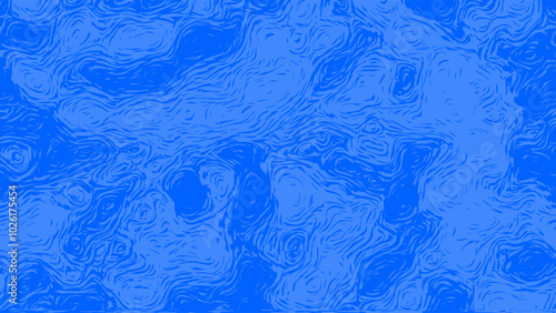 ABSTRACT BLUE BACKGROUND FLAT COLOR WITH MESSY PAINT BRUSH DESIGN VECTOR TEMPLATE FOR WALLPAPER, COVER DESIGN