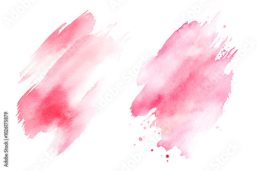 Light pink watercolor background. Isolated on a transparent background. PNG.